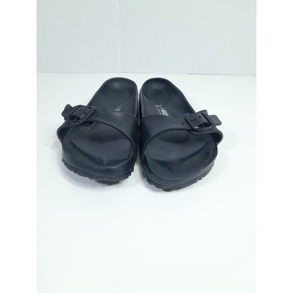 Birkenstock Madrid EVA One Strap Slides Sandals Women Sz 10 Buckle Black - Picture 3 of 12